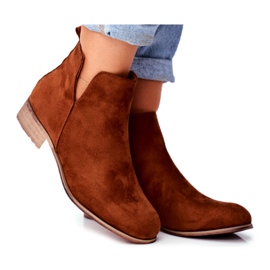 EVE Bottines Femme Talon Plat Spring Camel Viva brun EVE Bottines Femme Talon Plat Spring Camel Viva brun