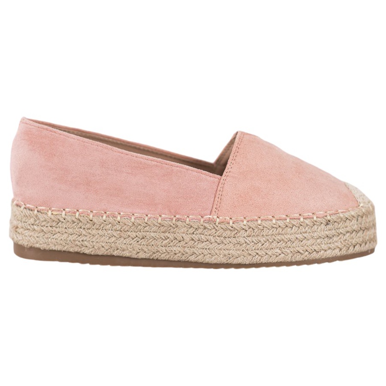 SHELOVET Espadrilles Sur La Plateforme rose