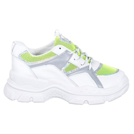 Sweet Shoes Baskets nouées blanche vert
