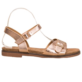 Small Swan Sandales dorées à boucle