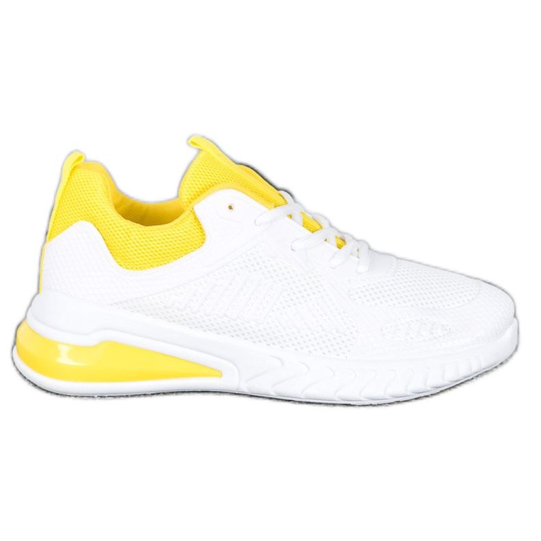SHELOVET Baskets de sport blanche jaune