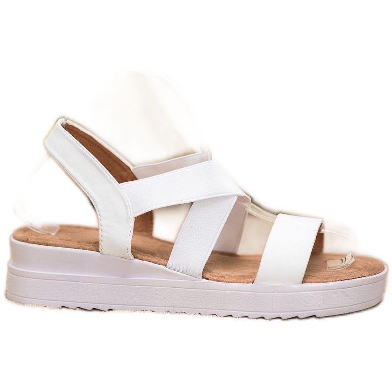 SHELOVET Sandales Blanches Avec Élastiques