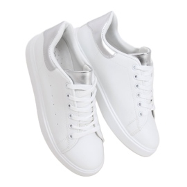 Baskets femme blanches LA85P Argent