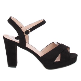 Sandales à talons noires WD99P Noir