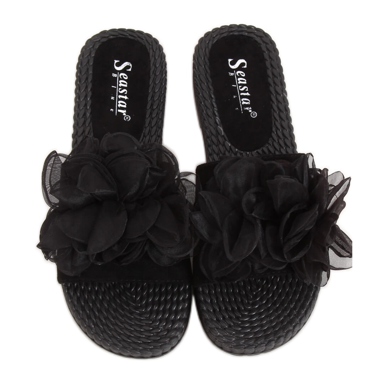 Pantoufles noires pour femmes noires YQ227 Noir le noir
