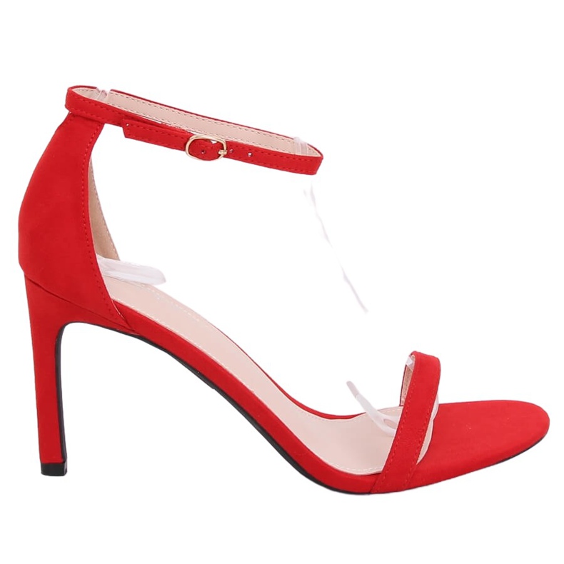 Sandales rouges sur talon haut NF-31P Rouge
