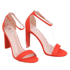 Sandales à talons oranges NF-37P Orange multicolore