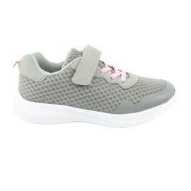 Evento 20DZ55-2312 Chaussures de sport pour velcro rose gris