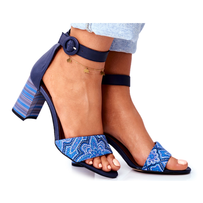 Sandales Femme Maciejka Cuir Bleu Marine 04235-17 / 00-5 Sandales Femme Maciejka Cuir Bleu Marine 04235-17 / 00-5