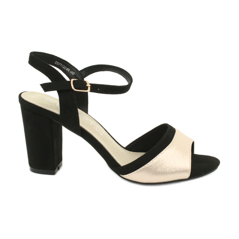 Filippo DS777 / 20 Sandales féminines sur le post noir / doré le noir Filippo DS777 / 20 Sandales féminines sur le post noir / doré le noir