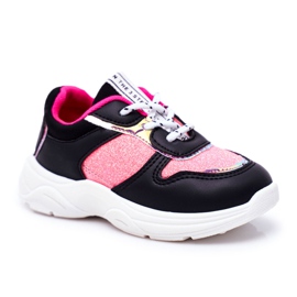 FRROCK Chaussures de sport noires Matylda pour enfants avec paillettes multicolore