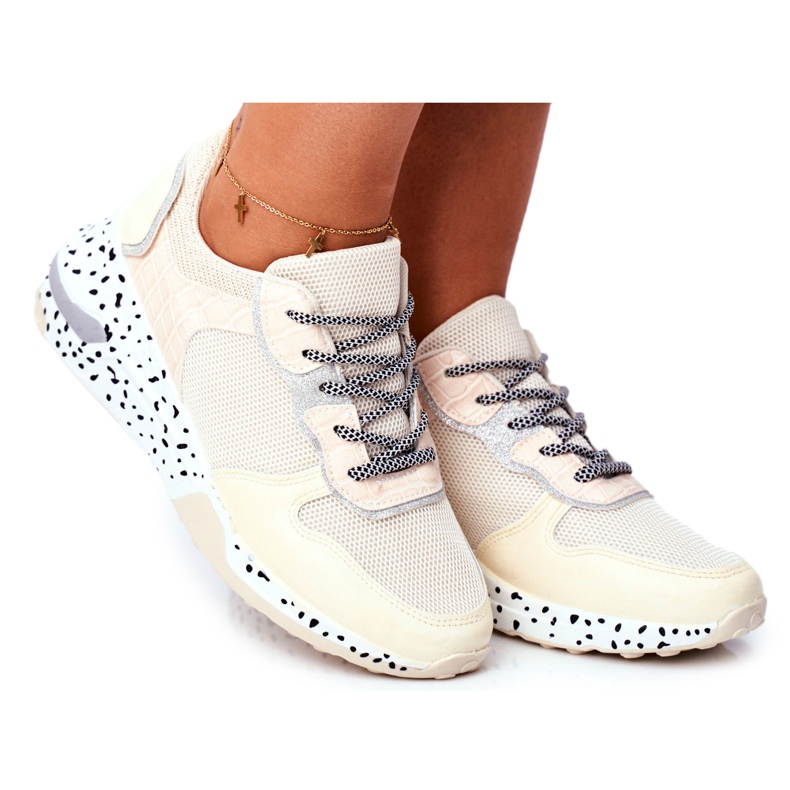 Chaussures Sport Femme Hidden Wedge Beige Pinky Chaussures Sport Femme Hidden Wedge Beige Pinky