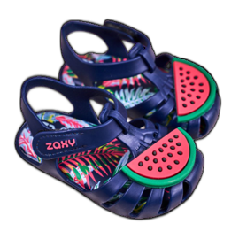 Sandales pour enfants avec velcro pastèque parfumée ZAXY FF3855013 bleu marin