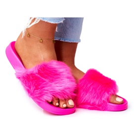 Chaussons Femme Avec Fourrure Fourrure Fuchsia Fluo rose Chaussons Femme Avec Fourrure Fourrure Fuchsia Fluo rose