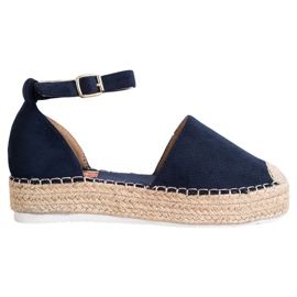 SHELOVET Espadrilles ajourées bleu
