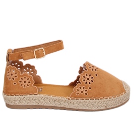 Espadrilles ajourées camel JH119 Camel brun