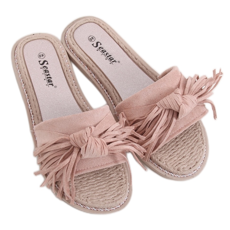 Chaussons femme beige et rose CK159 Rose Chaussons femme beige et rose CK159 Rose
