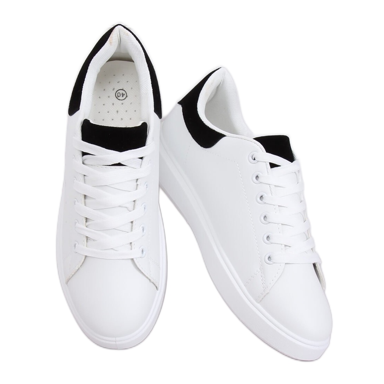 Baskets femme blanches LA85P Noir