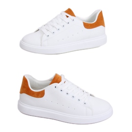 Baskets femme blanches LA85P Camel