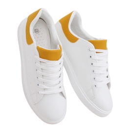 Baskets femme blanches LA85P Jaune