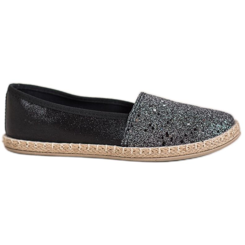 SHELOVET Slipons brillants le noir gris