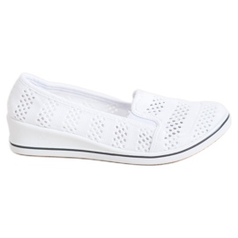 SHELOVET Ballerines ajourées blanc