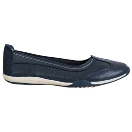 M.Daszyński Ballerine de sport en cuir bleu