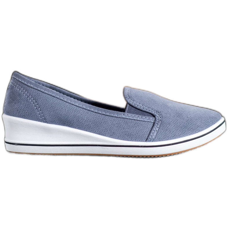 SHELOVET Slipons en daim bleu