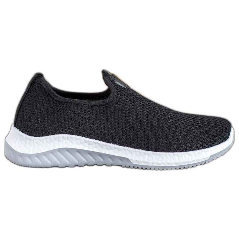 Renda Slipons Ajourés Sur La Plateforme le noir