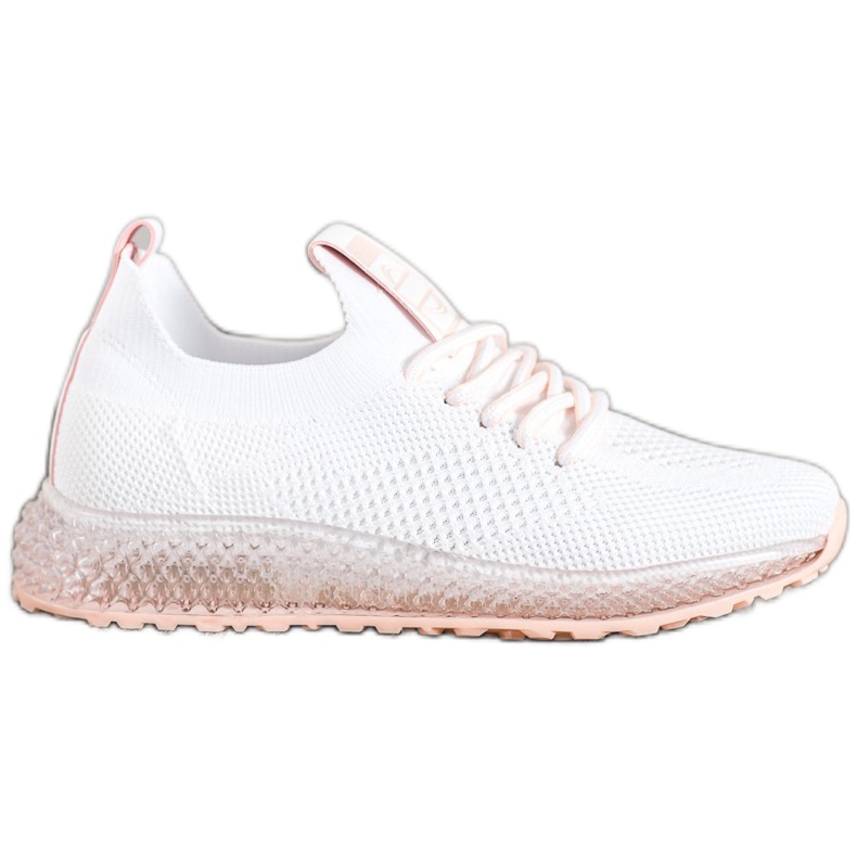 SHELOVET Baskets à semelle transparente blanche