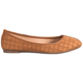 Fama Ballerines ajourées brun
