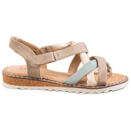 Kylie Sandales Avec Velcro brun