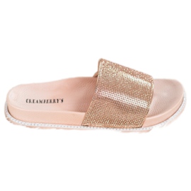 Creamberry'S Chaussons Dorés Avec Cristaux