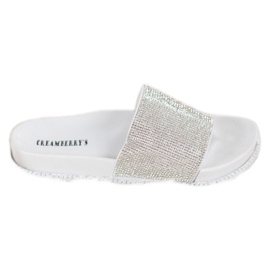 Creamberry'S Chaussons Blancs Avec Cristaux