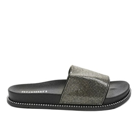 Chaussons brillants noirs RL216 le noir