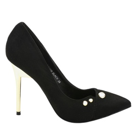 Talons hauts classiques noirs avec clous NE05P