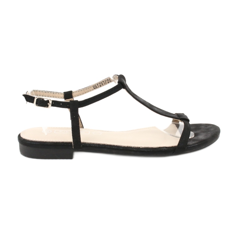 Sandales noires pour femmes Filippo DS1297 / 20 BK le noir