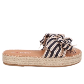 Espadrilles JH81P Marine blanc noir