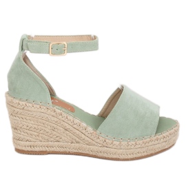 Espadrilles compensées menthe TU147 Vert