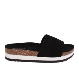 Chaussons noirs pour femmes CK184P Noir le noir
