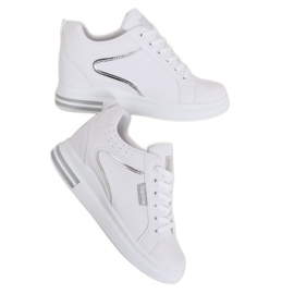 Baskets compensées blanches NB337 Silver