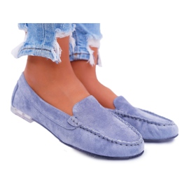 Mocassins Femme Sergio Leone Daim Bleu clair Winted
