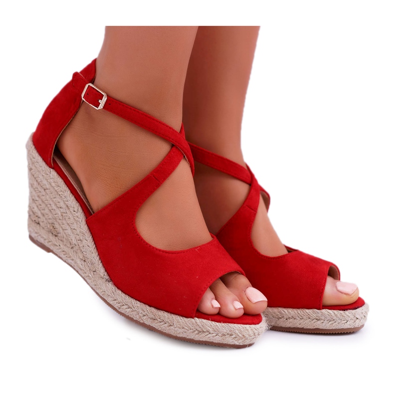 BUGO Sandales Sur Espadrilles Femme Rouge Margus BUGO Sandales Sur Espadrilles Femme Rouge Margus