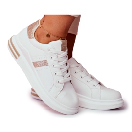 Chaussures Sport Femme Or Blanc Glitter Narval blanche jaune