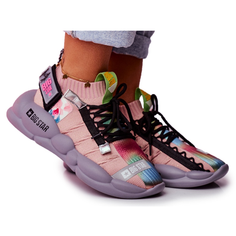 Chaussures de sport pour femmes Big Star de Daniel Lopez FF274A581 rose multicolore Chaussures de sport pour femmes Big Star de Daniel Lopez FF274A581 rose multicolore