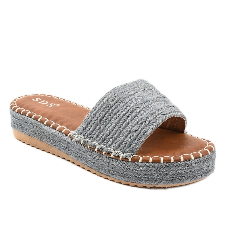 Chaussons espadrilles bleu 7970-PL gris