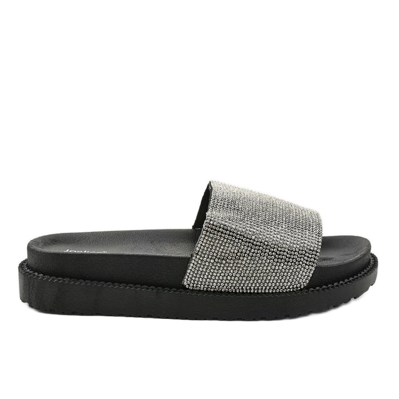 Chaussons noirs à paillettes SF-01 le noir