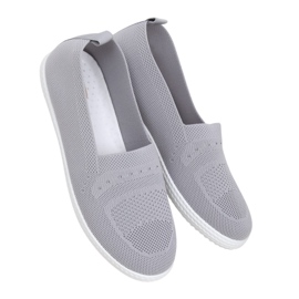 Gris Baskets femme grises ZK097 Grigio