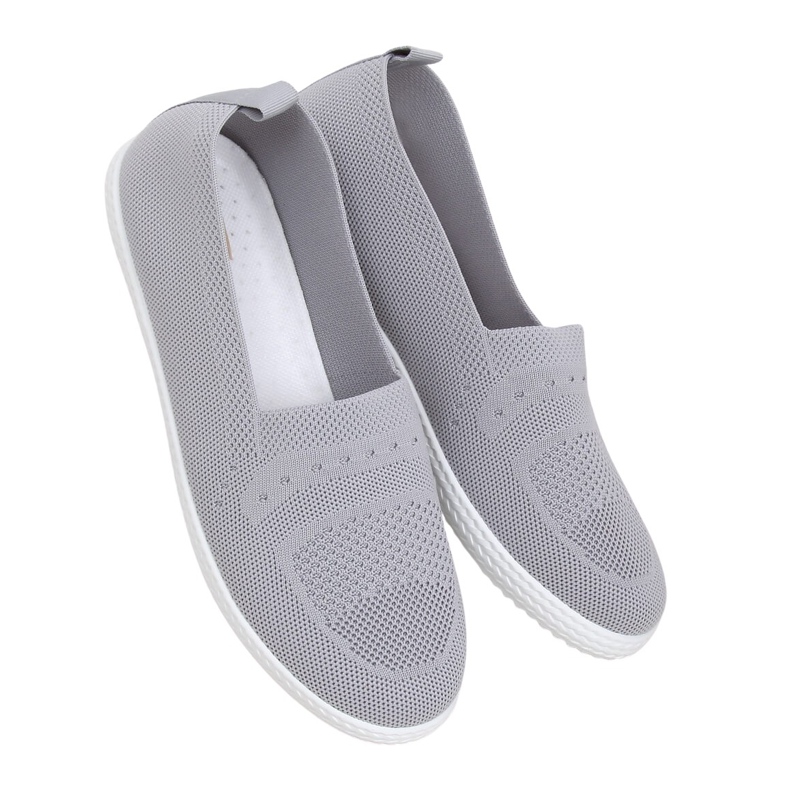 Gris Baskets femme grises ZK097 Grigio