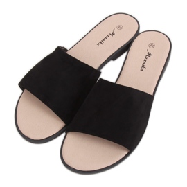 Chaussons noirs pour femmes WL1606 Noir le noir